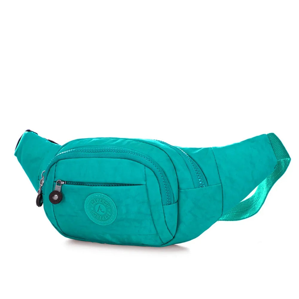 Aceperch Girl Casual Large Chest Bag Women's Waist Bag Waterproof Nylon Man Belt Pouch Belt bag Crossbody Bags Phone Sports Bag