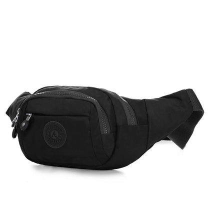 Aceperch Girl Casual Large Chest Bag Women's Waist Bag Waterproof Nylon Man Belt Pouch Belt bag Crossbody Bags Phone Sports Bag