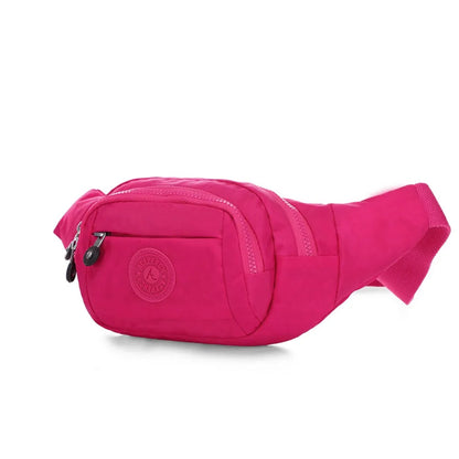 Aceperch Girl Casual Large Chest Bag Women's Waist Bag Waterproof Nylon Man Belt Pouch Belt bag Crossbody Bags Phone Sports Bag