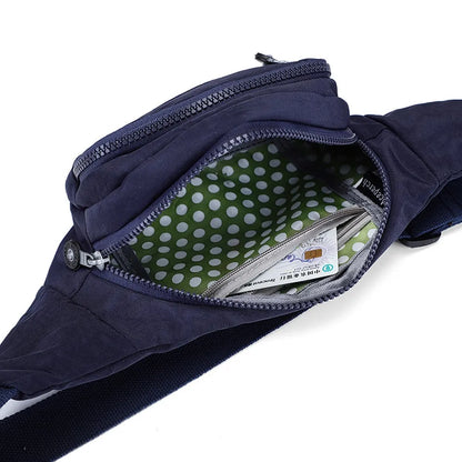 Aceperch Girl Casual Large Chest Bag Women's Waist Bag Waterproof Nylon Man Belt Pouch Belt bag Crossbody Bags Phone Sports Bag
