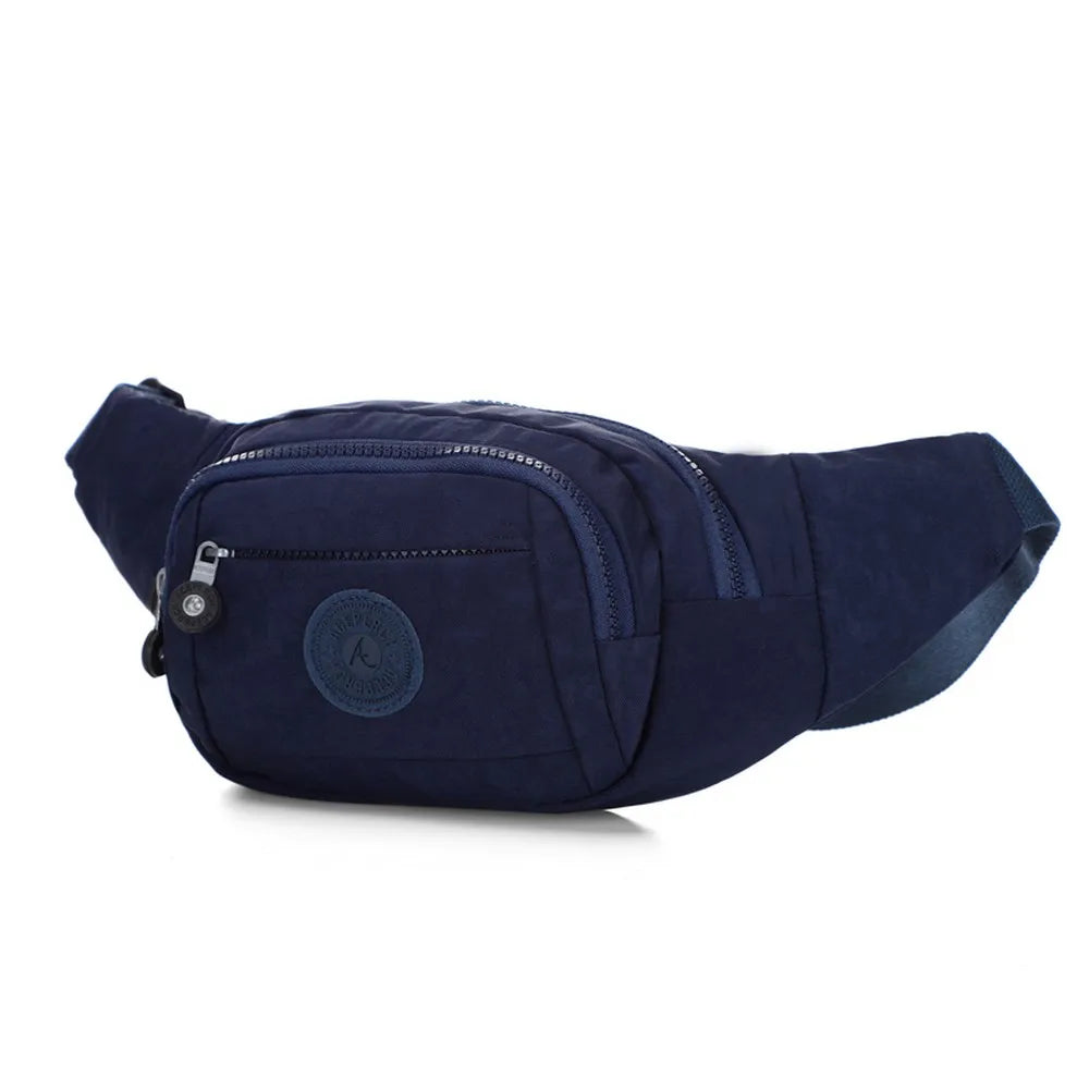 Aceperch Girl Casual Large Chest Bag Women's Waist Bag Waterproof Nylon Man Belt Pouch Belt bag Crossbody Bags Phone Sports Bag