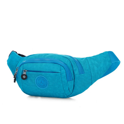 Aceperch Girl Casual Large Chest Bag Women's Waist Bag Waterproof Nylon Man Belt Pouch Belt bag Crossbody Bags Phone Sports Bag