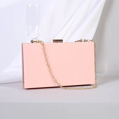 Acrylic Clutch Wallet about Hand Party with Chain Shoulder Bag for Women Design High Quality Ladies Pink Evening Bags Luxury New