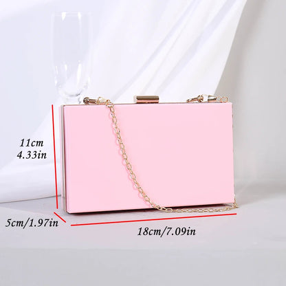 Acrylic Clutch Wallet about Hand Party with Chain Shoulder Bag for Women Design High Quality Ladies Pink Evening Bags Luxury New