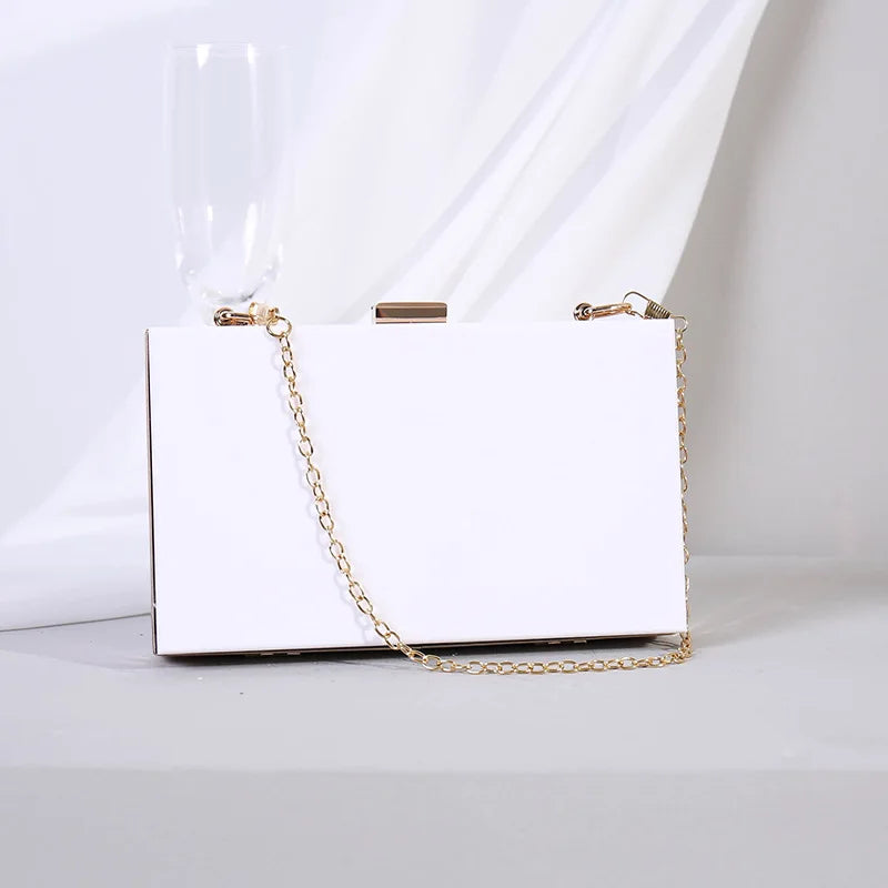 Acrylic Clutch Wallet about Hand Party with Chain Shoulder Bag for Women Design High Quality Ladies Pink Evening Bags Luxury New