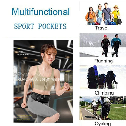 Adjustable Running Pouch Runners Belt Workout Waist Bag Elastic Slim Phone Holder Fanny Pack for Unisex Jogging Pocket