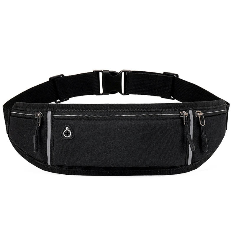 Adjustable Running Pouch Runners Belt Workout Waist Bag Elastic Slim Phone Holder Fanny Pack for Unisex Jogging Pocket