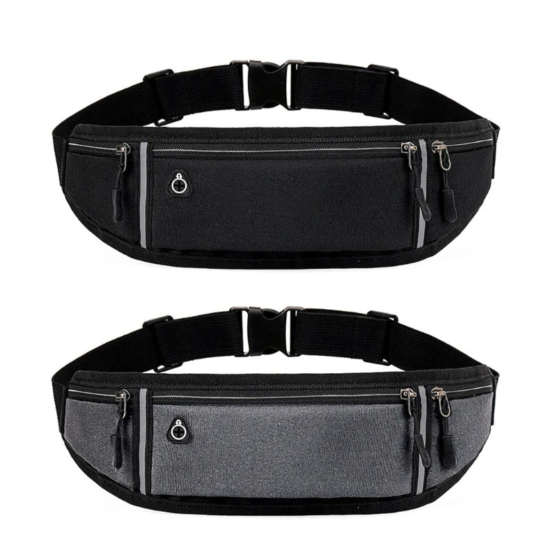 Adjustable Running Pouch Runners Belt Workout Waist Bag Elastic Slim Phone Holder Fanny Pack for Unisex Jogging Pocket