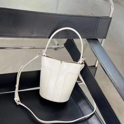 Advanced Water Bucket Bag for Women's 2024 New Fashion Spliced Handheld One Shoulder Crossbody Bag