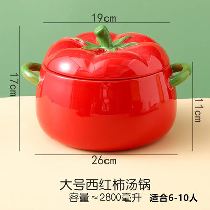 Aears Cooking Pots Household Student Dormitory Cast Iron Pot With Ceramic Tomato Pan High Appearance Level Cache Pot