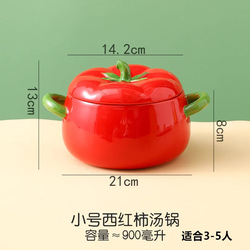 Aears Cooking Pots Household Student Dormitory Cast Iron Pot With Ceramic Tomato Pan High Appearance Level Cache Pot