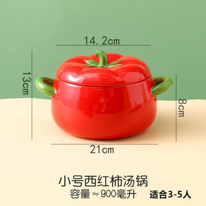 Aears Cooking Pots Household Student Dormitory Cast Iron Pot With Ceramic Tomato Pan High Appearance Level Cache Pot