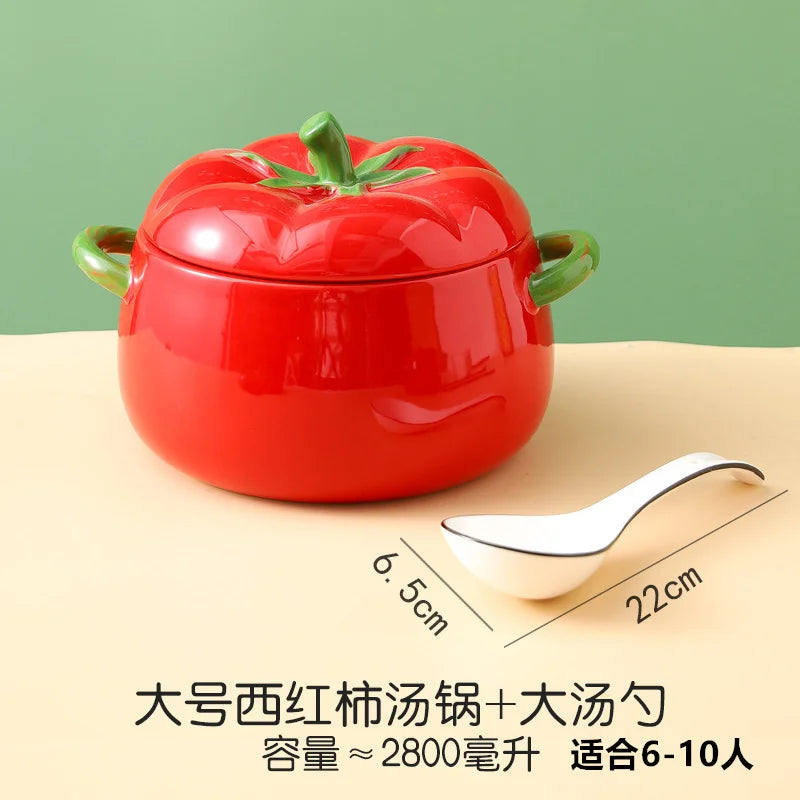 Aears Cooking Pots Household Student Dormitory Cast Iron Pot With Ceramic Tomato Pan High Appearance Level Cache Pot