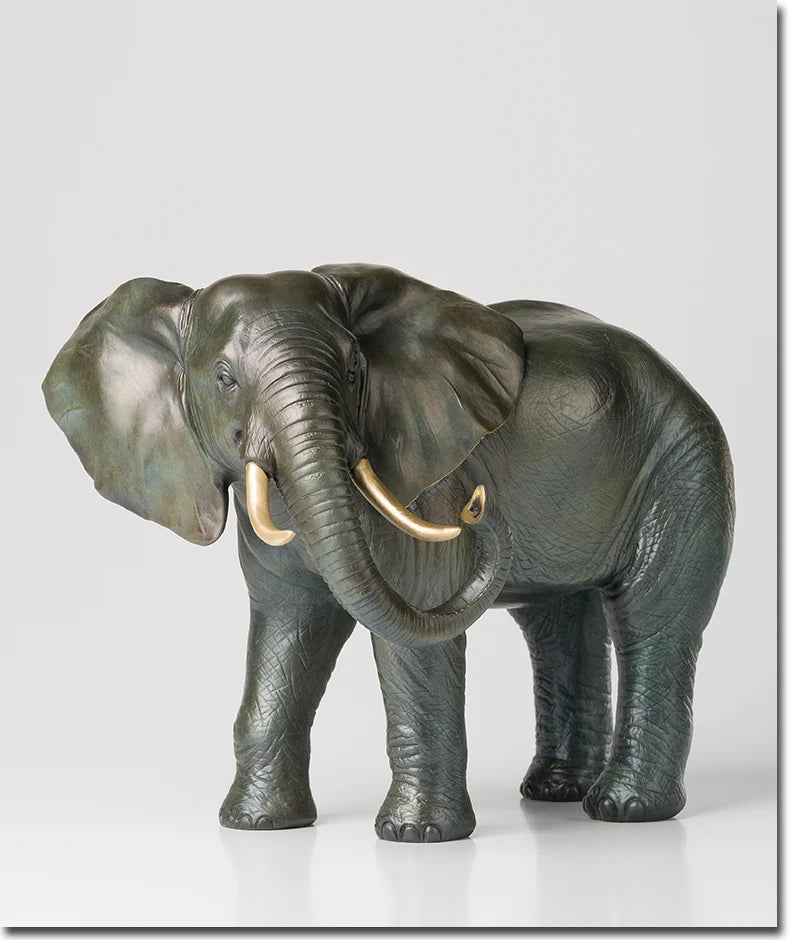 African culture Asia Thailand HOME company Business Decor art Elephant Family ART bronze sculpture statue Large good gift