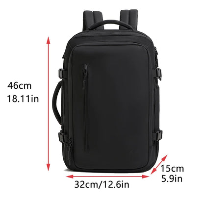 Air Vacuum Backpack Men Travel 15.6in Large Capacity Expandable Cabin Flight Outdoor Business Laptop Bag Black Backpacks Woman