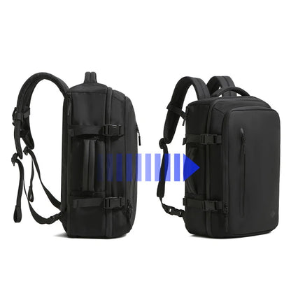 Air Vacuum Backpack Men Travel 15.6in Large Capacity Expandable Cabin Flight Outdoor Business Laptop Bag Black Backpacks Woman