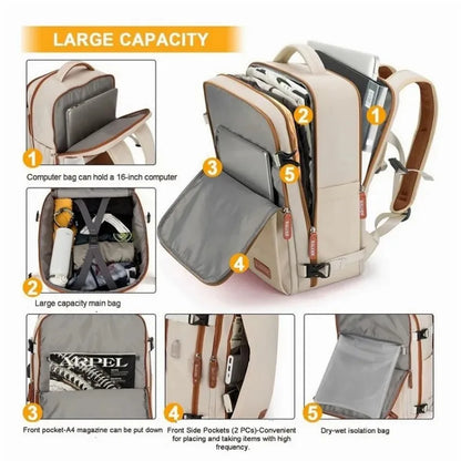 Airplane Travel Backpack For Women Laptop Bag Luggage Large Capacity Business Women's Bags Expandable Multifunctional Backpacks