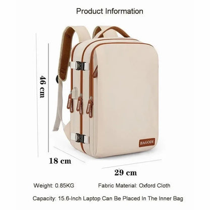 Airplane Travel Backpack For Women Laptop Bag Luggage Large Capacity Business Women's Bags Expandable Multifunctional Backpacks