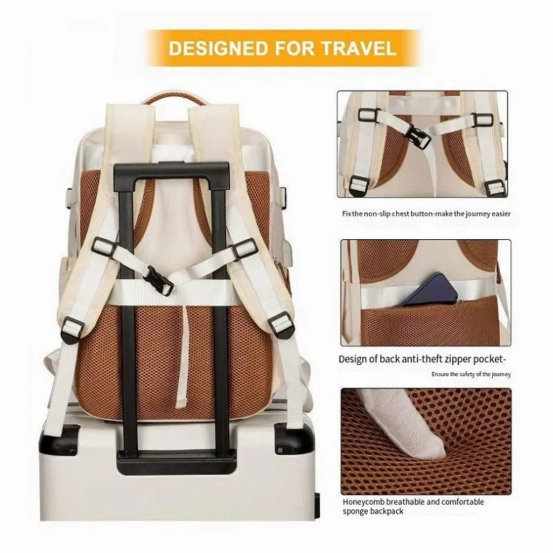 Airplane Travel Backpack For Women Men Laptop Bag Luggage Man Large Capacity Business Bags Expandable Multifunctional Backpacks