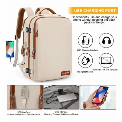 Airplane Travel Backpack For Women Men Laptop Bag Luggage Man Large Capacity Business Bags Expandable Multifunctional Backpacks