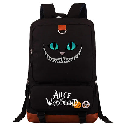 Alice In Wonderland Boys Girls Kids School Book Bags Women Bagpack Teenagers Men Laptop Travel Student Backpack