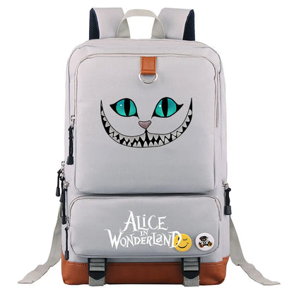 Alice In Wonderland Boys Girls Kids School Book Bags Women Bagpack Teenagers Men Laptop Travel Student Backpack