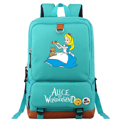 Alice In Wonderland Boys Girls Kids School Book Bags Women Bagpack Teenagers Men Laptop Travel Student Backpack