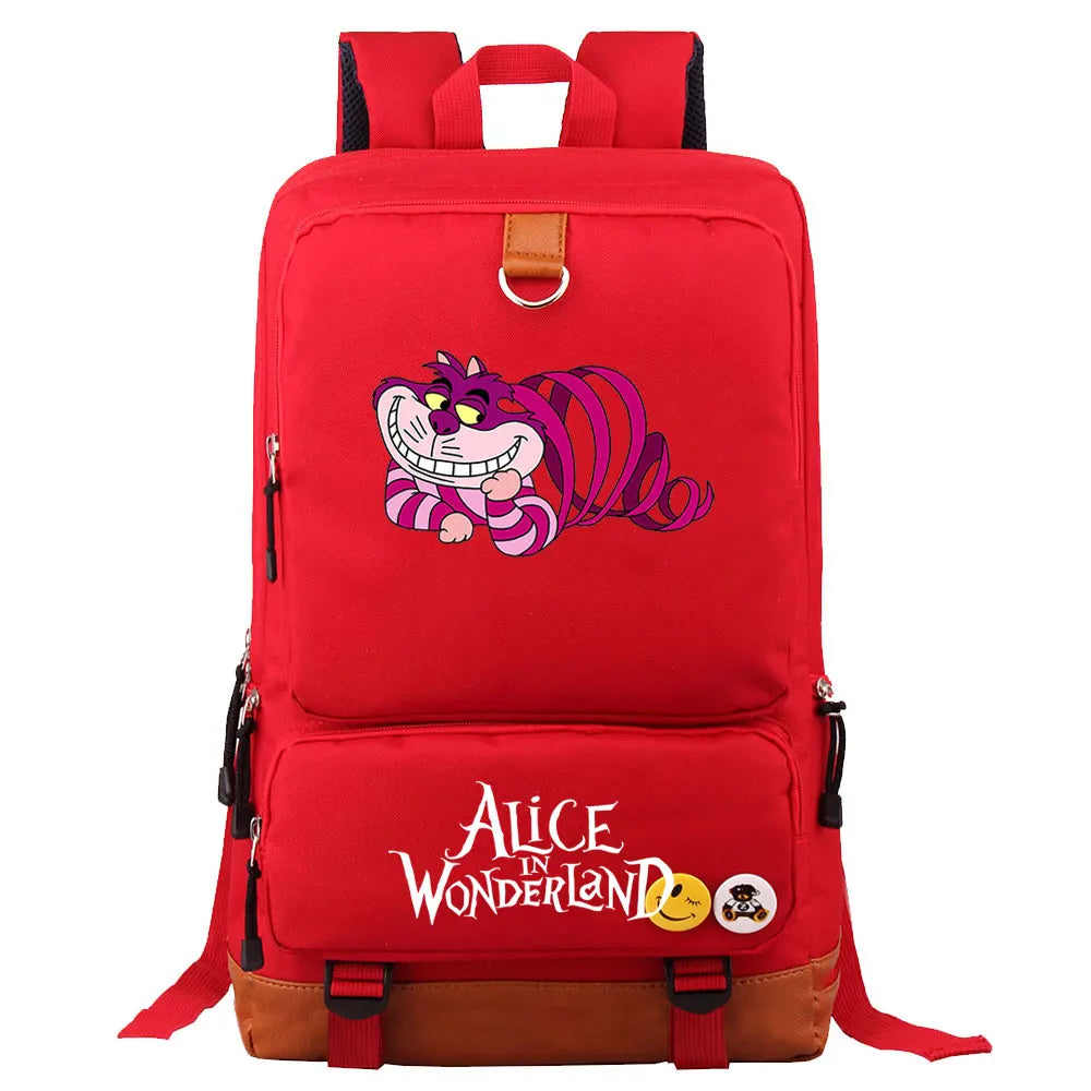Alice In Wonderland Boys Girls Kids School Book Bags Women Bagpack Teenagers Men Laptop Travel Student Backpack