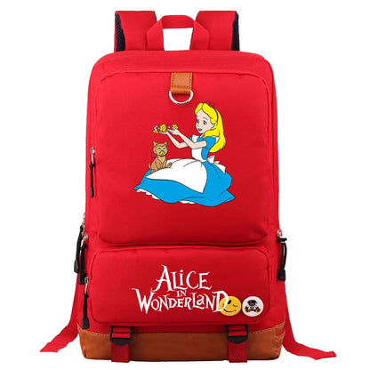 Alice In Wonderland Boys Girls Kids School Book Bags Women Bagpack Teenagers Men Laptop Travel Student Backpack
