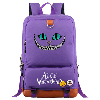 Alice In Wonderland Boys Girls Kids School Book Bags Women Bagpack Teenagers Men Laptop Travel Student Backpack