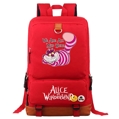 Alice In Wonderland Boys Girls Kids School Book Bags Women Bagpack Teenagers Men Laptop Travel Student Backpack
