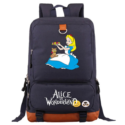 Alice In Wonderland Boys Girls Kids School Book Bags Women Bagpack Teenagers Men Laptop Travel Student Backpack