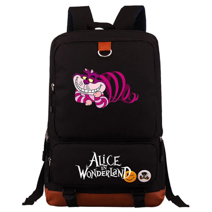 Alice In Wonderland Boys Girls Kids School Book Bags Women Bagpack Teenagers Men Laptop Travel Student Backpack