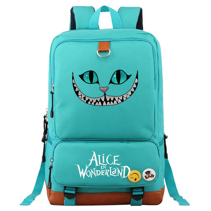 Alice In Wonderland Boys Girls Kids School Book Bags Women Bagpack Teenagers Men Laptop Travel Student Backpack