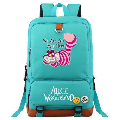 Alice In Wonderland Boys Girls Kids School Book Bags Women Bagpack Teenagers Men Laptop Travel Student Backpack