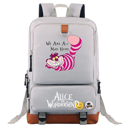 Alice In Wonderland Boys Girls Kids School Book Bags Women Bagpack Teenagers Men Laptop Travel Student Backpack