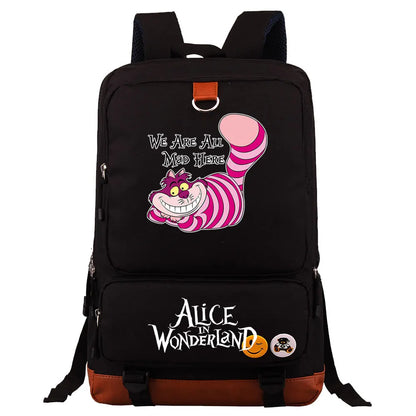 Alice In Wonderland Boys Girls Kids School Book Bags Women Bagpack Teenagers Men Laptop Travel Student Backpack