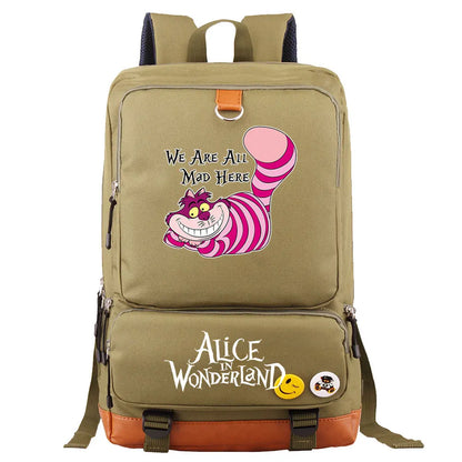 Alice In Wonderland Boys Girls Kids School Book Bags Women Bagpack Teenagers Men Laptop Travel Student Backpack