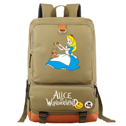 Alice In Wonderland Boys Girls Kids School Book Bags Women Bagpack Teenagers Men Laptop Travel Student Backpack