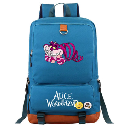 Alice In Wonderland Boys Girls Kids School Book Bags Women Bagpack Teenagers Men Laptop Travel Student Backpack