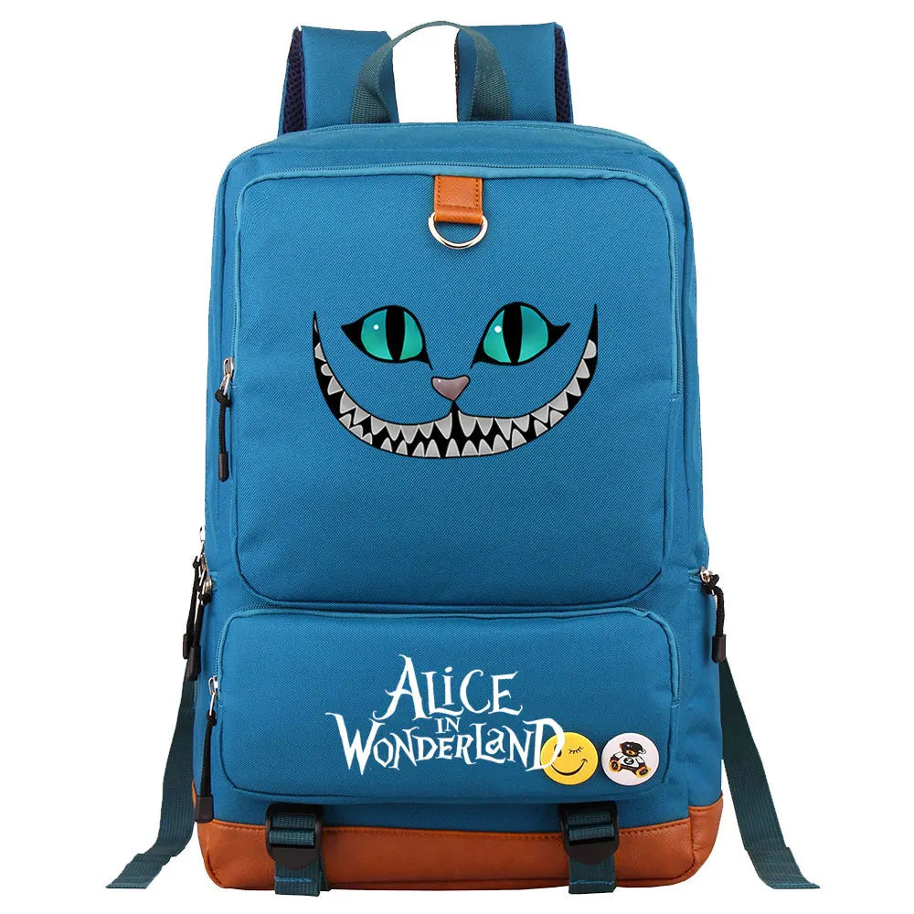 Alice In Wonderland Boys Girls Kids School Book Bags Women Bagpack Teenagers Men Laptop Travel Student Backpack