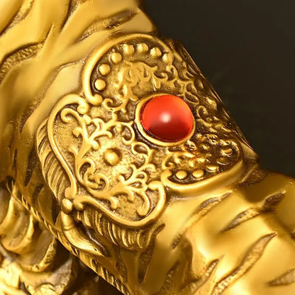 All Copper Chinese Zodiac Tiger Tiger Roaring Brings Wealth Home Office Desktop Fortune Gold Tiger Ornaments Auspicious Objects