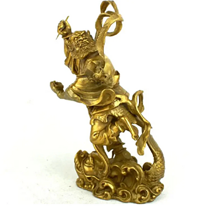 All copper Kuixing point bucket ornaments stand alone in Aotou home office study desktop ornament Kuixing kick bucket bronze