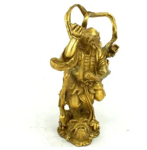 All copper Kuixing point bucket ornaments stand alone in Aotou home office study desktop ornament Kuixing kick bucket bronze