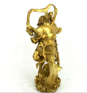 All copper Kuixing point bucket ornaments stand alone in Aotou home office study desktop ornament Kuixing kick bucket bronze