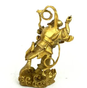 All copper Kuixing point bucket ornaments stand alone in Aotou home office study desktop ornament Kuixing kick bucket bronze