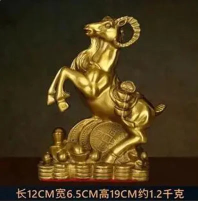 All copper lucky sheep money sheep ornaments home living room decoration office crafts new home Chinese