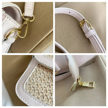 All-matching Crossbody Bag for Women Retro Straw Shoulder Bag Chic-Messenger Bag