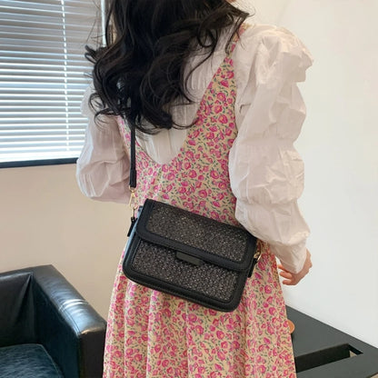 All-matching Crossbody Bag for Women Retro Straw Shoulder Bag Chic-Messenger Bag