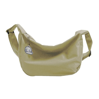 All-matching Messenger Bag for Women Teens Solid Color Shoulder Bag Cute Handbag